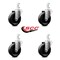 Service Caster 4 Inch Phenolic Wheel Swivel 3/4 Inch Square Stem Caster Set SCC-SQ20S414-PHS-34-4 - alternate 4